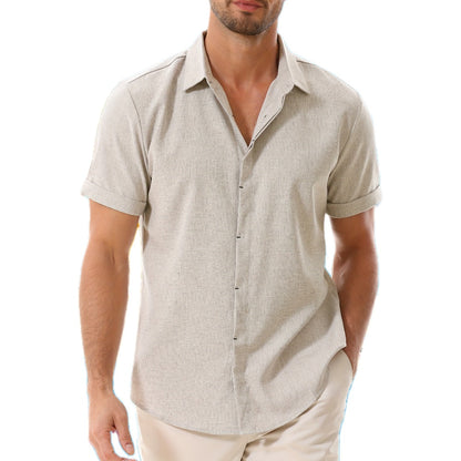 Callan Reese Short-Sleeve Shirt - Beige - view 1