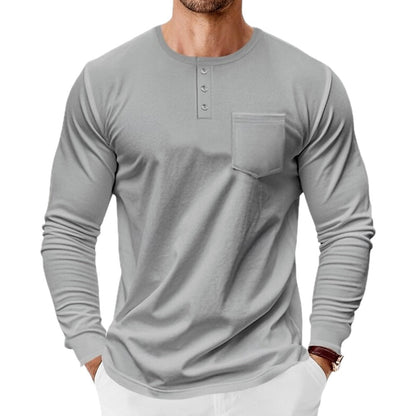 Callum Blake Pocket Henley - Grey - view 1