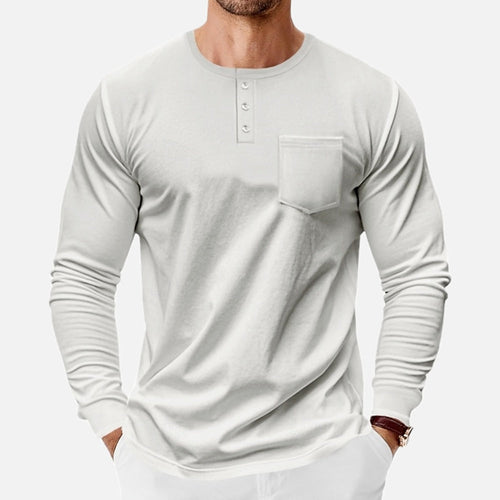 Callum Blake Pocket Henley - White - view 1