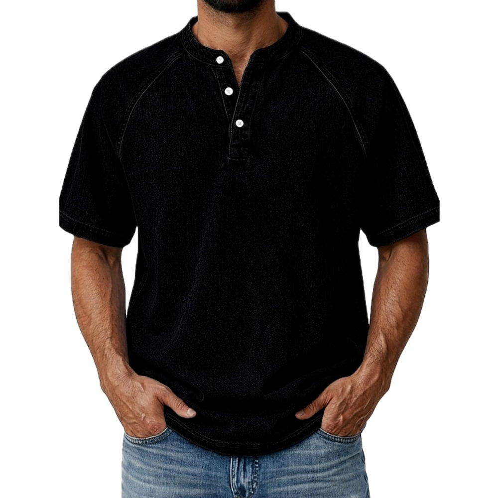 Calvin Everett Henley Shirt - Black - view 1