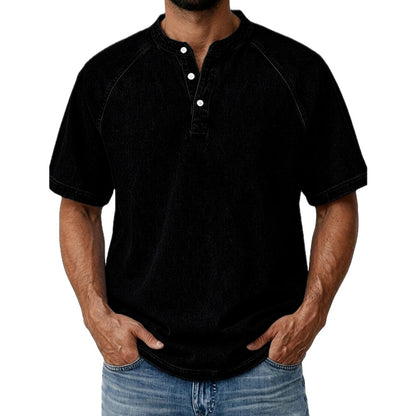 Calvin Everett Henley Shirt - Black - view 1