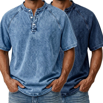 Calvin Everett Henley Shirt - Blue - view 2