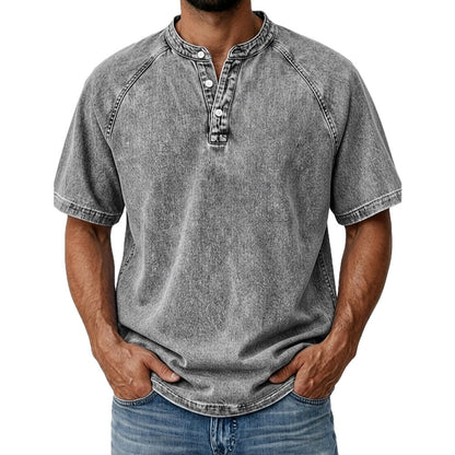 Calvin Everett Henley Shirt - Grey - view 1