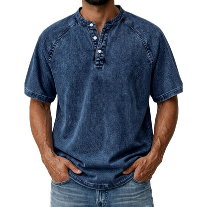 Calvin Everett Henley Shirt - Navy - view 1
