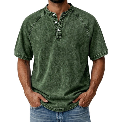 Calvin Everett Henley Shirt - Olive - view 1