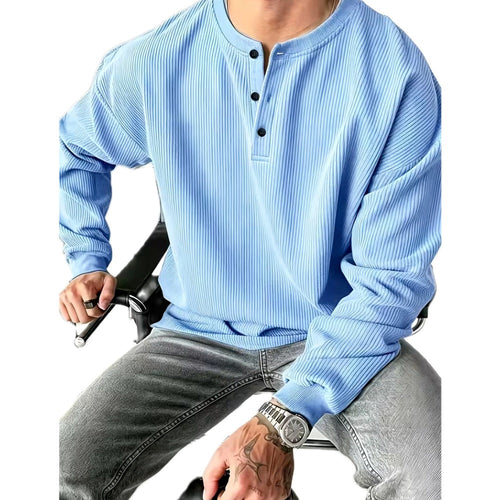 Camden Ellis Henley Shirt - Blue - view 1