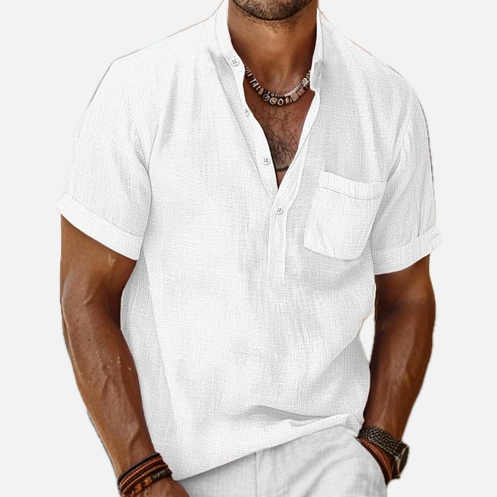 Caspian Reed Pocket Shirt - White - view 1