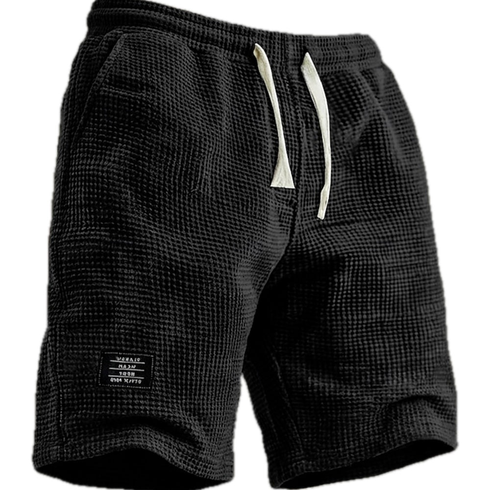 Caspian Vale Waffle Shorts - Black - view 1