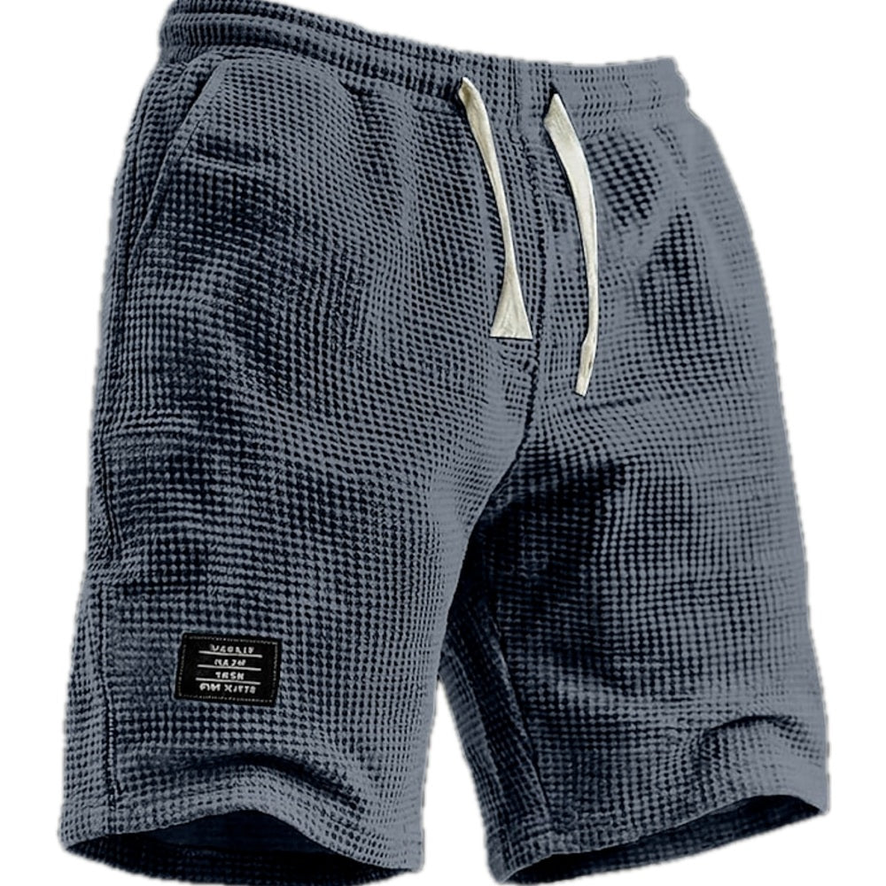 Caspian Vale Waffle Shorts - Navy - view 1