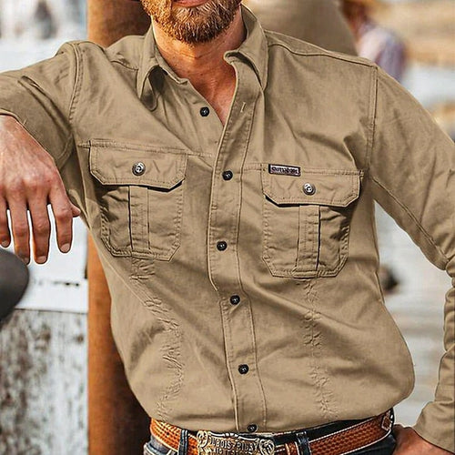Cedric Lane Workwear Shirt - Khaki - view 1