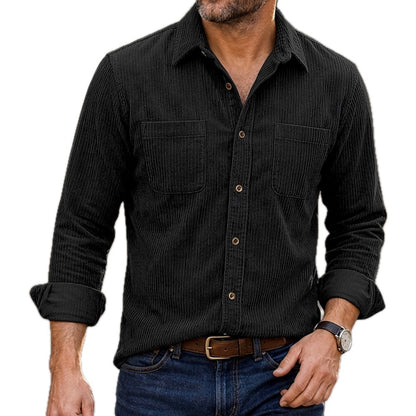 Cillian Reed Button-Up Shirt - Black - view 1