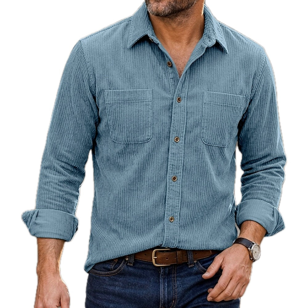 Cillian Reed Button-Up Shirt - Blue - view 1