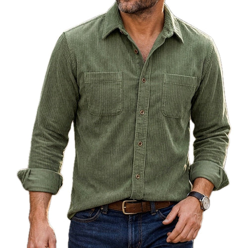 Cillian Reed Button-Up Shirt - Green - view 1