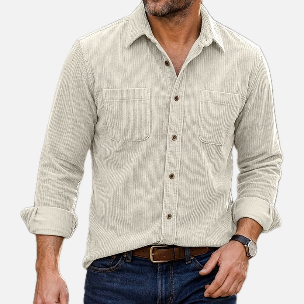 Cillian Reed Button-Up Shirt - White - view 1