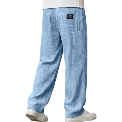 Cole Adrian Belt-Detail Pants - Blue - view 1