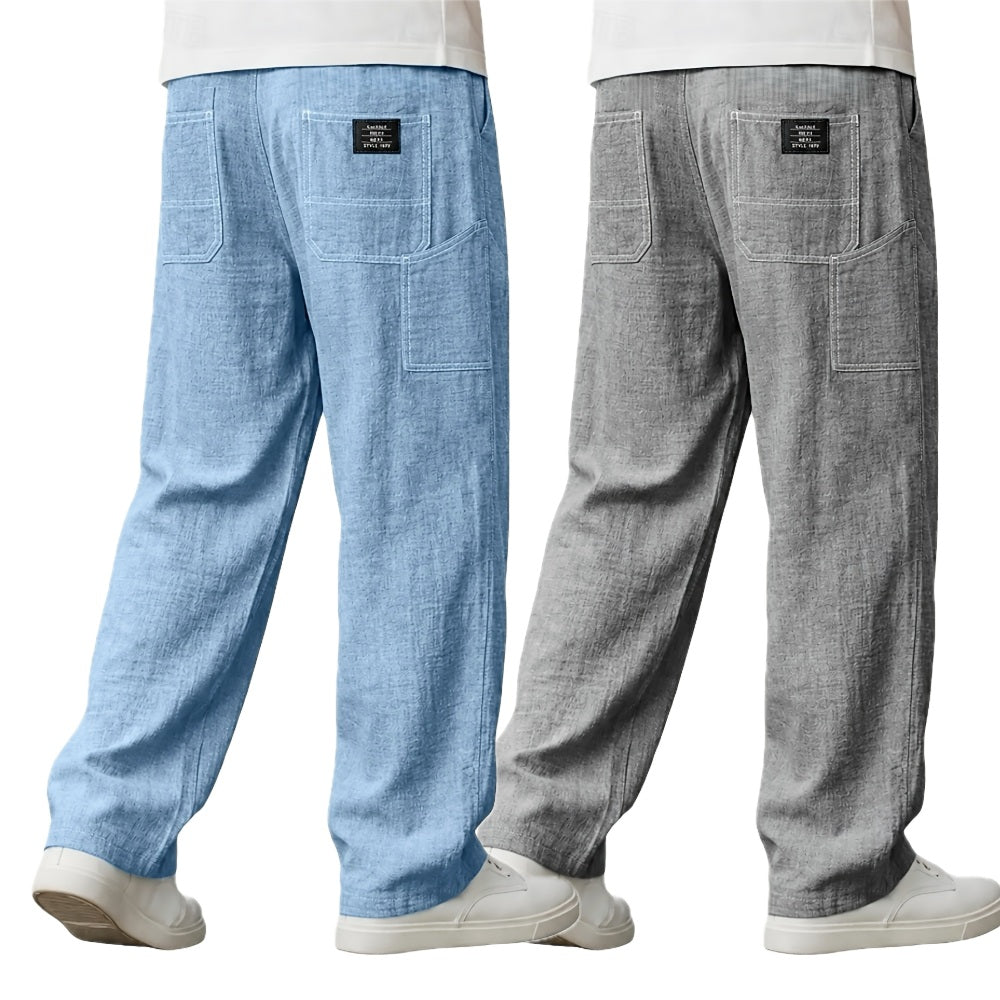 Cole Adrian Belt-Detail Pants - Blue - view 2
