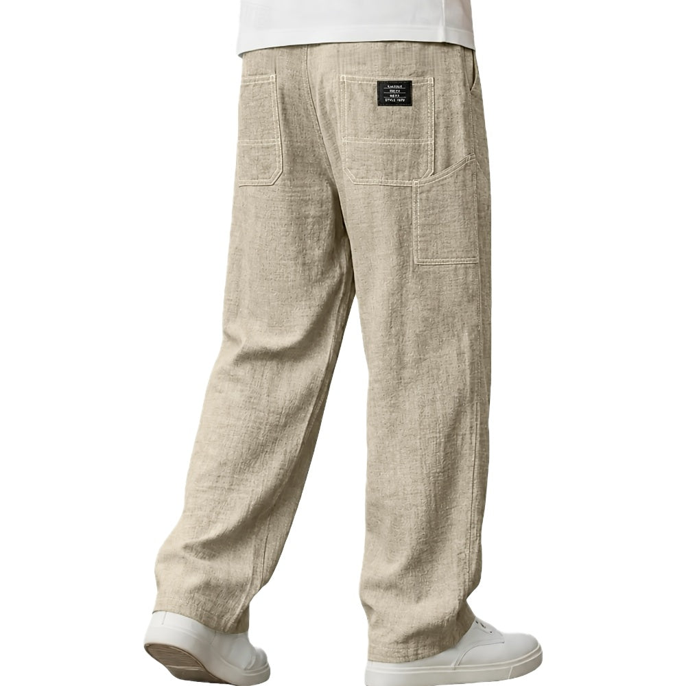 Cole Adrian Belt-Detail Pants - Khaki - view 1
