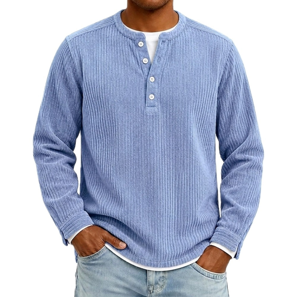 Colton Wade Layered Henley - Blue - view 1