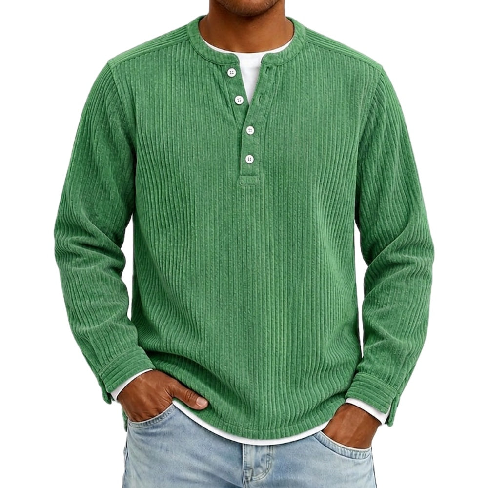 Colton Wade Layered Henley - Green - view 1