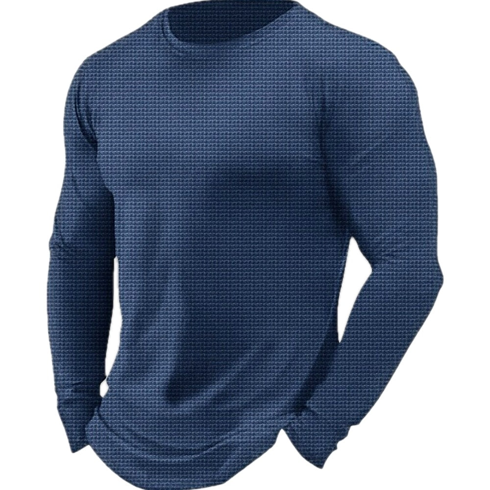 Cormac Hayes Waffle Tee - Navy - view 1