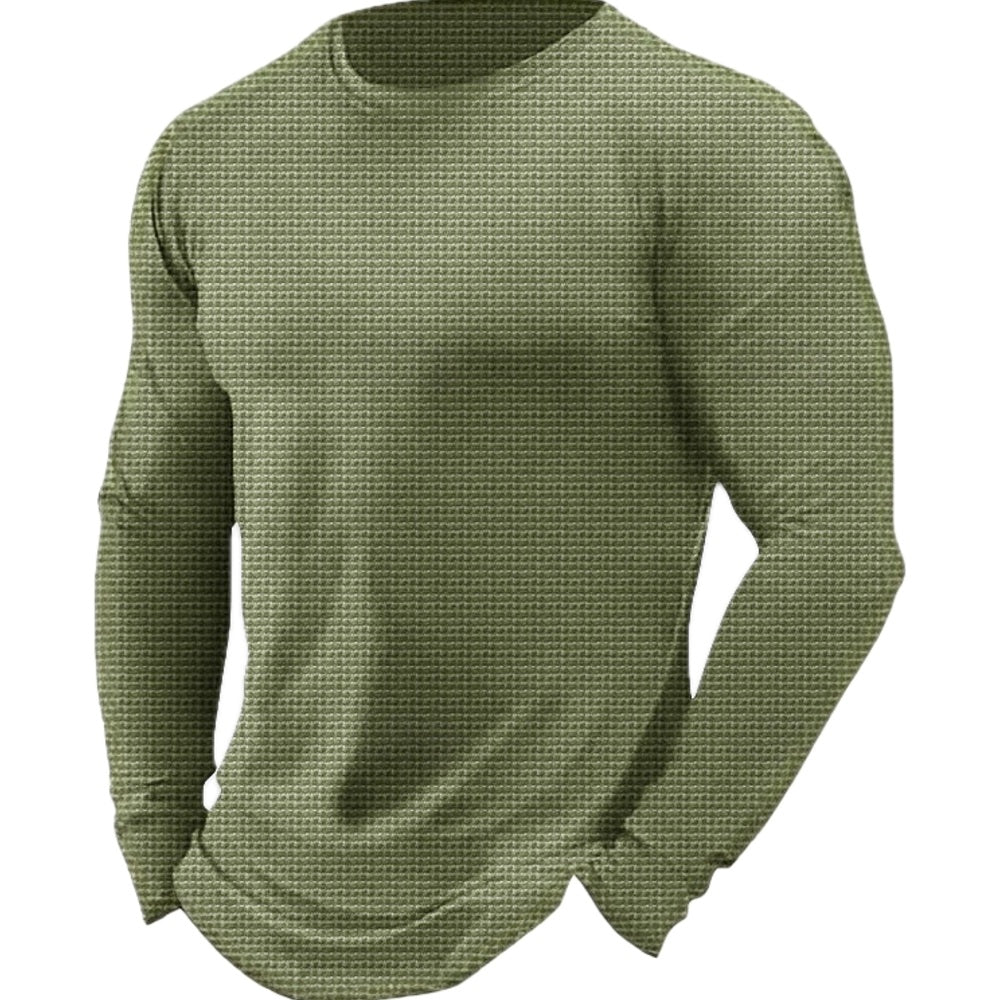 Cormac Hayes Waffle Tee - Olive - view 1