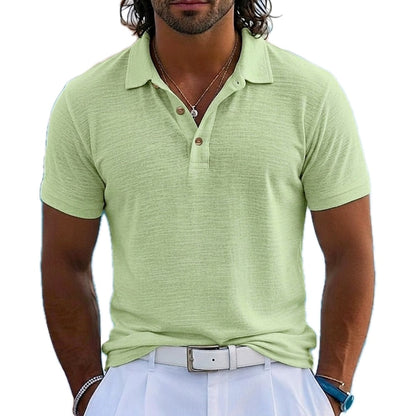 Cyrus Rowan Textured Polo - Green - view 1
