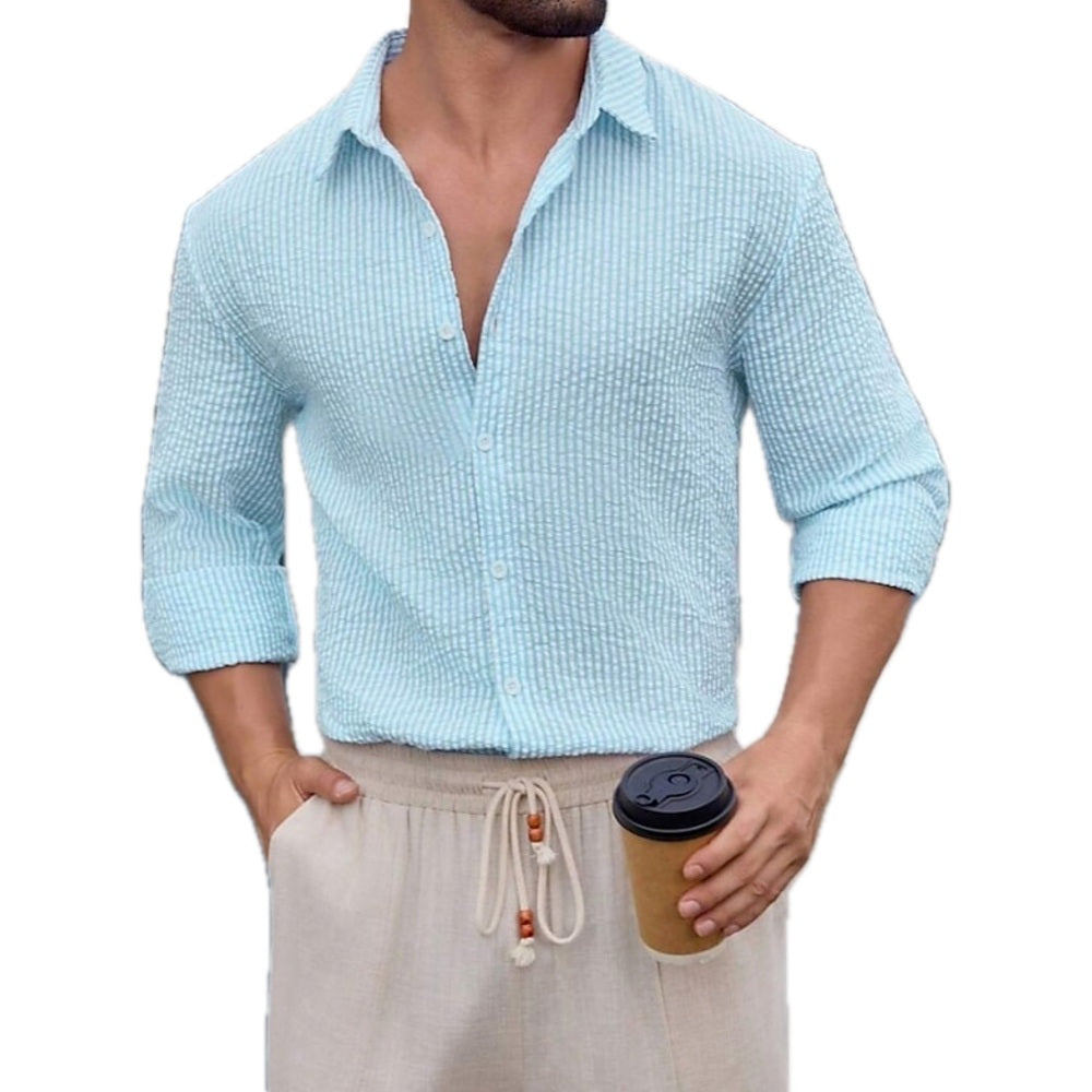Damon Reed Striped Shirt - Blue - view 1
