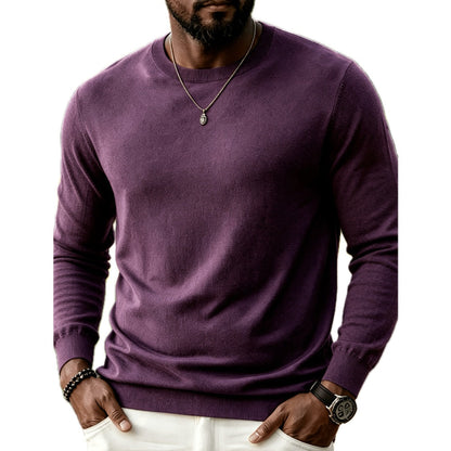 Darius Flynn Crew-Neck Sweater - Purple - view 1