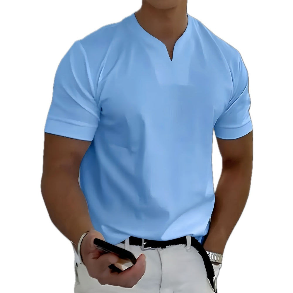 Dax Rowan V-Neck Tee - Blue - view 1