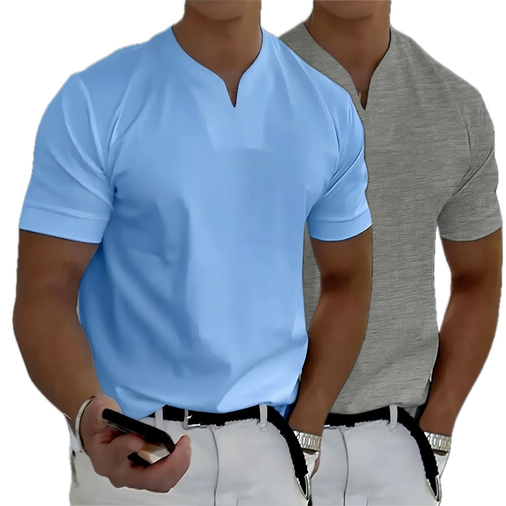 Dax Rowan V-Neck Tee - Blue - view 2