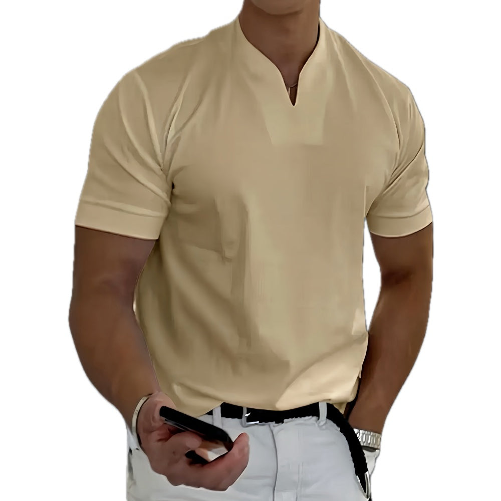 Dax Rowan V-Neck Tee - Khaki - view 1