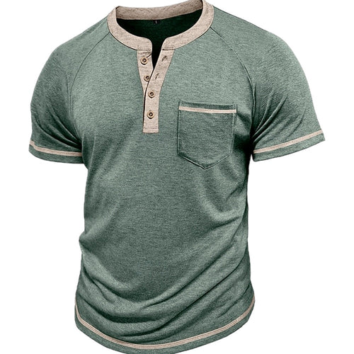 Declan Pierce Pocket Henley - Green - view 1