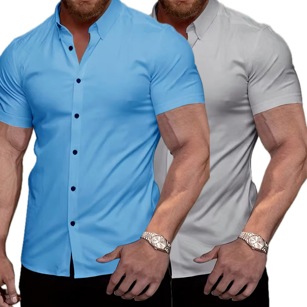 Dorian Cole Lapel Shirt - Blue - view 2