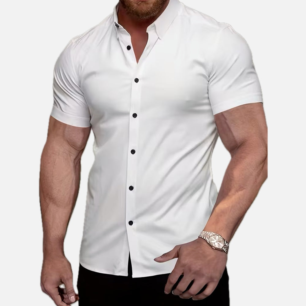 Dorian Cole Lapel Shirt - White - view 1
