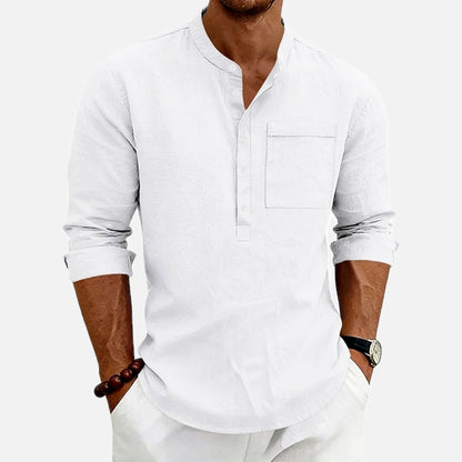 Dorian Cole Pocket Henley - White - view 1