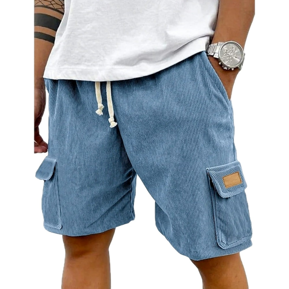 Dorian Cross Cargo Shorts - Blue - view 1