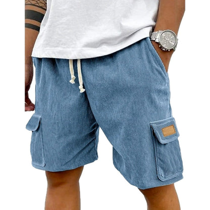 Dorian Cross Cargo Shorts - Blue - view 1