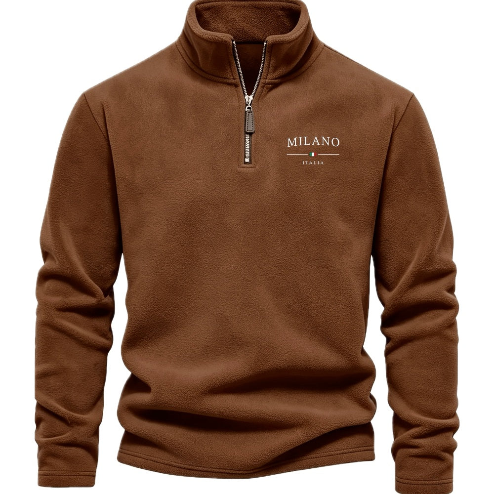 Dorian Vale Quarter-Zip Jacket - Brown - view 1