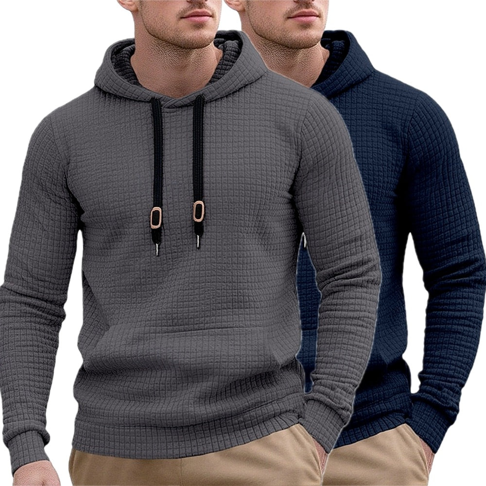 Eamon Vale Textured Hoodie - Grey - view 2