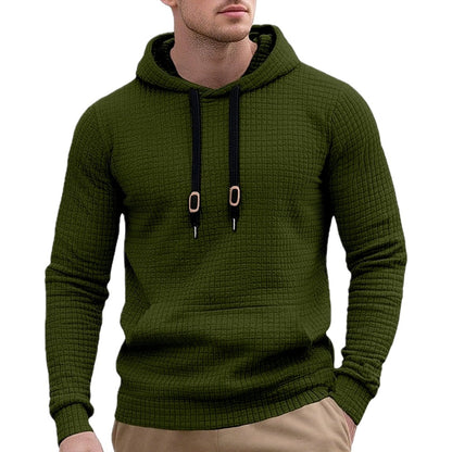 Eamon Vale Textured Hoodie - Olive - view 1