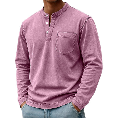 Edgar Cillian Henley Shirt - Pink - view 1