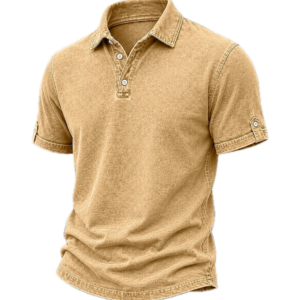 Elias Brooks Acid-Wash Polo - Brown - view 1