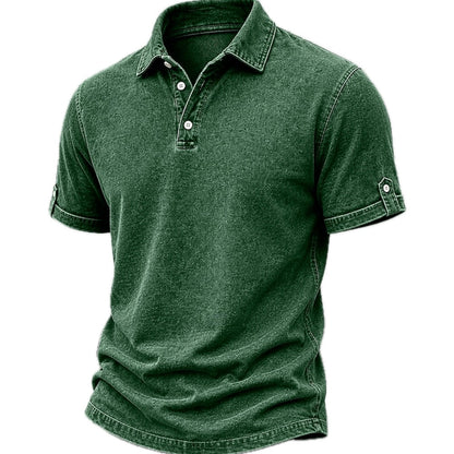 Elias Brooks Acid-Wash Polo - Olive - view 1