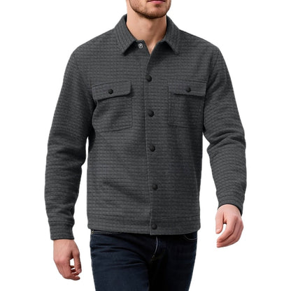 Elias Carter Waffle Jacket - Grey - view 1
