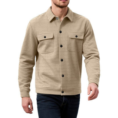 Elias Carter Waffle Jacket - Khaki - view 1