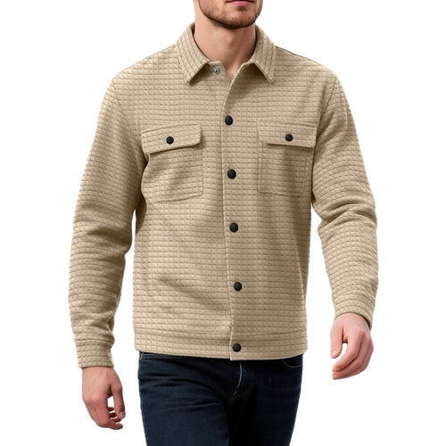 Elias Carter Waffle Jacket - Khaki - view 1