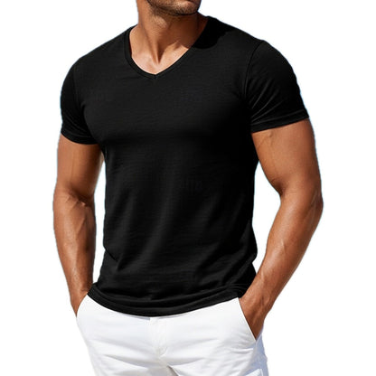 Elias Frost V-Neck Tee - Black - view 1