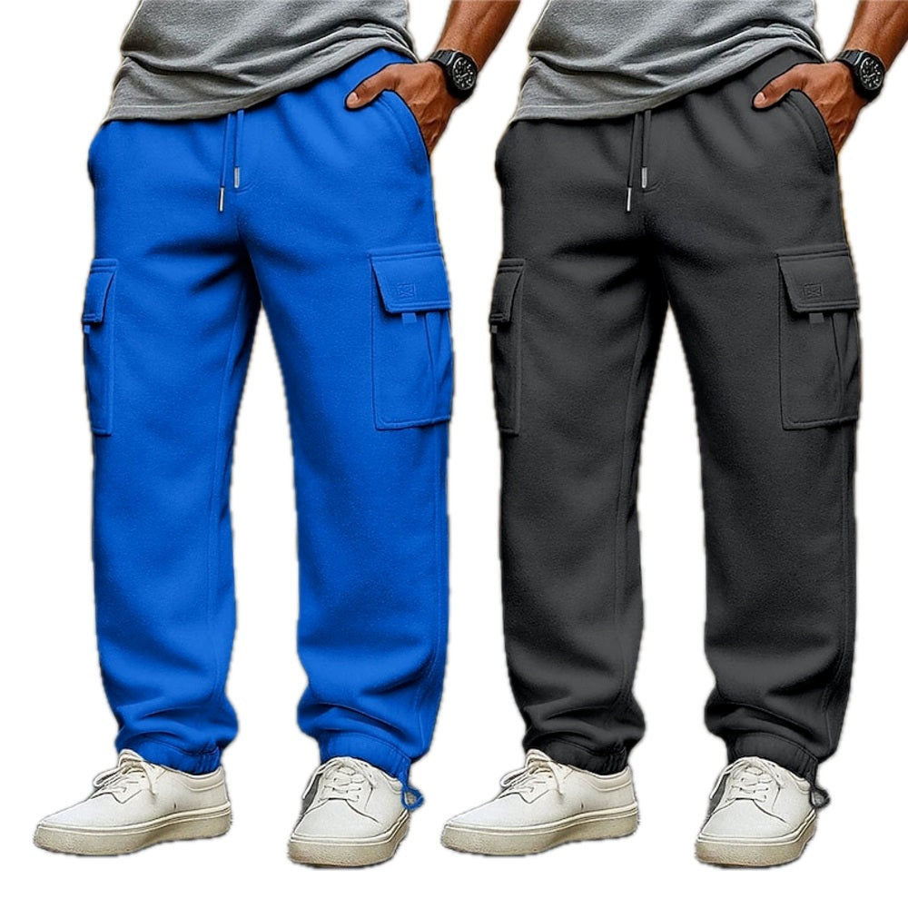 Elias Mercer Cargo Joggers - Blue - view 2
