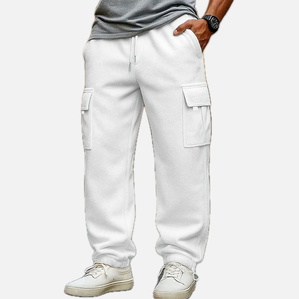 Elias Mercer Cargo Joggers - White - view 1