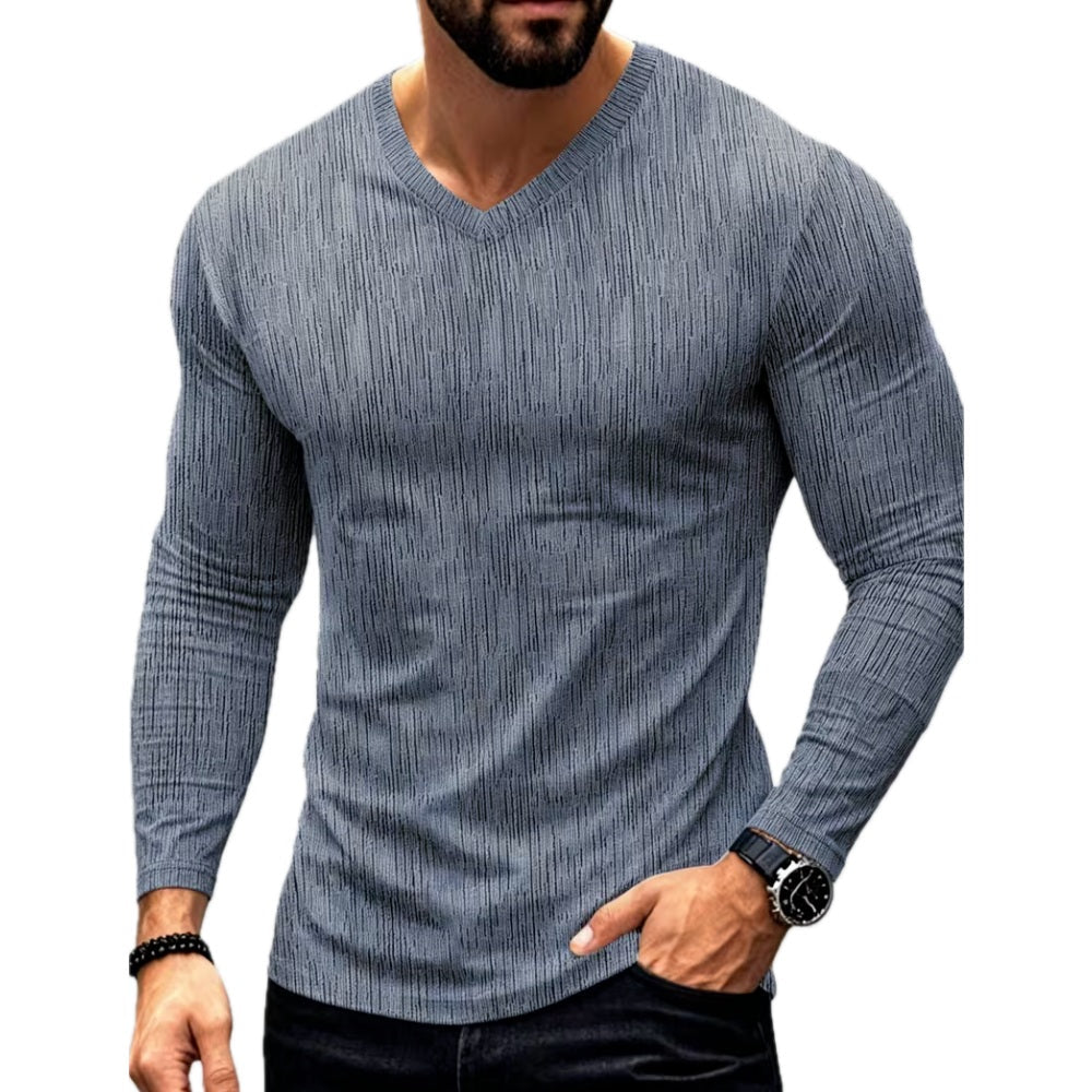 Elias Monroe V-Neck T-Shirt - Blue - view 1